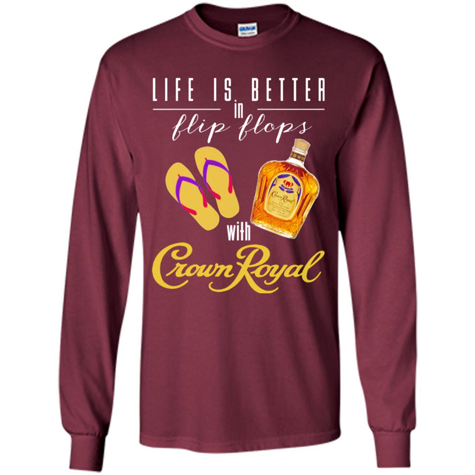 LIFE IS BETTER IN FLIP FLOPS WITH CROWN ROYAL