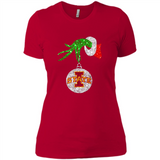 Amazing Iowa State Cyclones Glitter Grinch Monogram Ornament Christmas Gift - Ladies' Boyfriend T-Shirt
