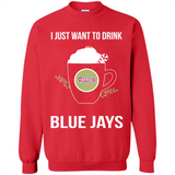 I Just Want To Drink Hot Chocolate & Watch Toronto Blue Jays Ugly Christmas Sweater PINGPONG