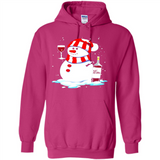 Cute Snowman drink Red Wine Christmas T-Shirt - Hoodie