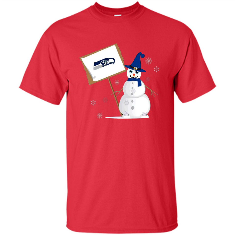 Seattle Seahawks Snowman Funny