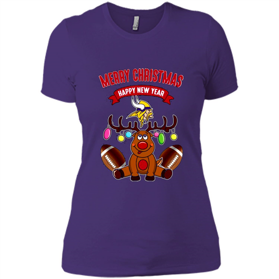 Minnesota Vikings NFL Reindeer Funny Merry Christmas And Happy New Year