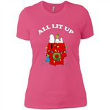 Peanuts By Schulz Snoopy Young Men_s Christmas SweatShirt - Ladies' Boyfriend T-Shirt