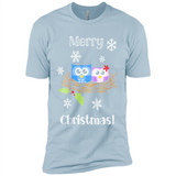 Cute Christmas Shirt Merry Christmas Snowflakes Owls Nest