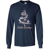 Dallas Cowboys NFL Football Team Logo Christmas Tree T-Shirt - Long Sleeve T-Shirt