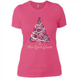 New York Giants NFL Football Team Logo Christmas Tree T-Shirt - Ladies' Boyfriend T-Shirt