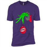 GRINCH HAND HOLDING CAROLINA HURRICANES GLITTER CHRISTMAS PINGPONG