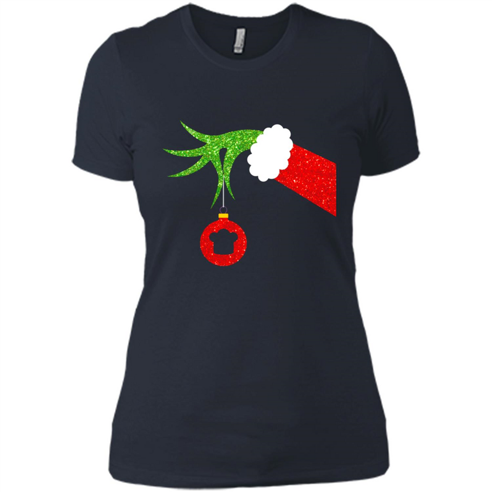 Funny Grinch Hand Holding Chef Ornament Christmas PING PONG