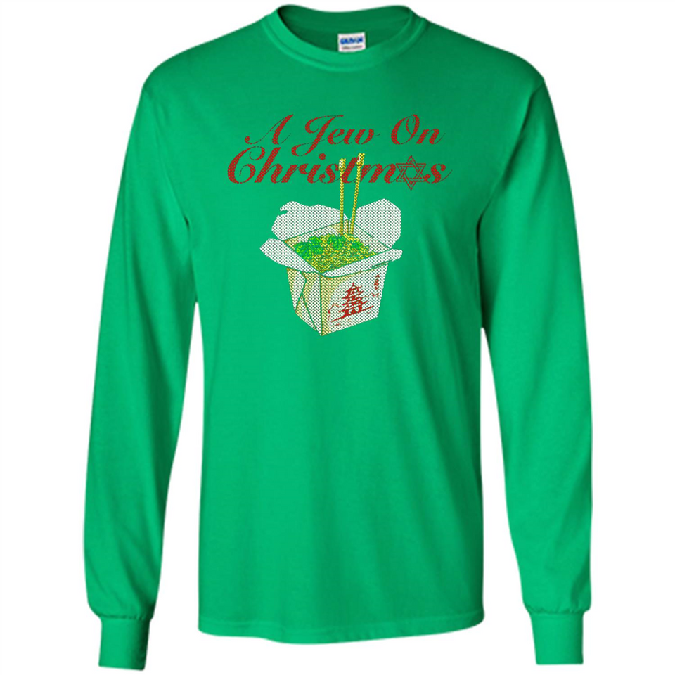 Christmas Ugly Sweater A Jew On Christmas - Long Sleeve T-Shirt