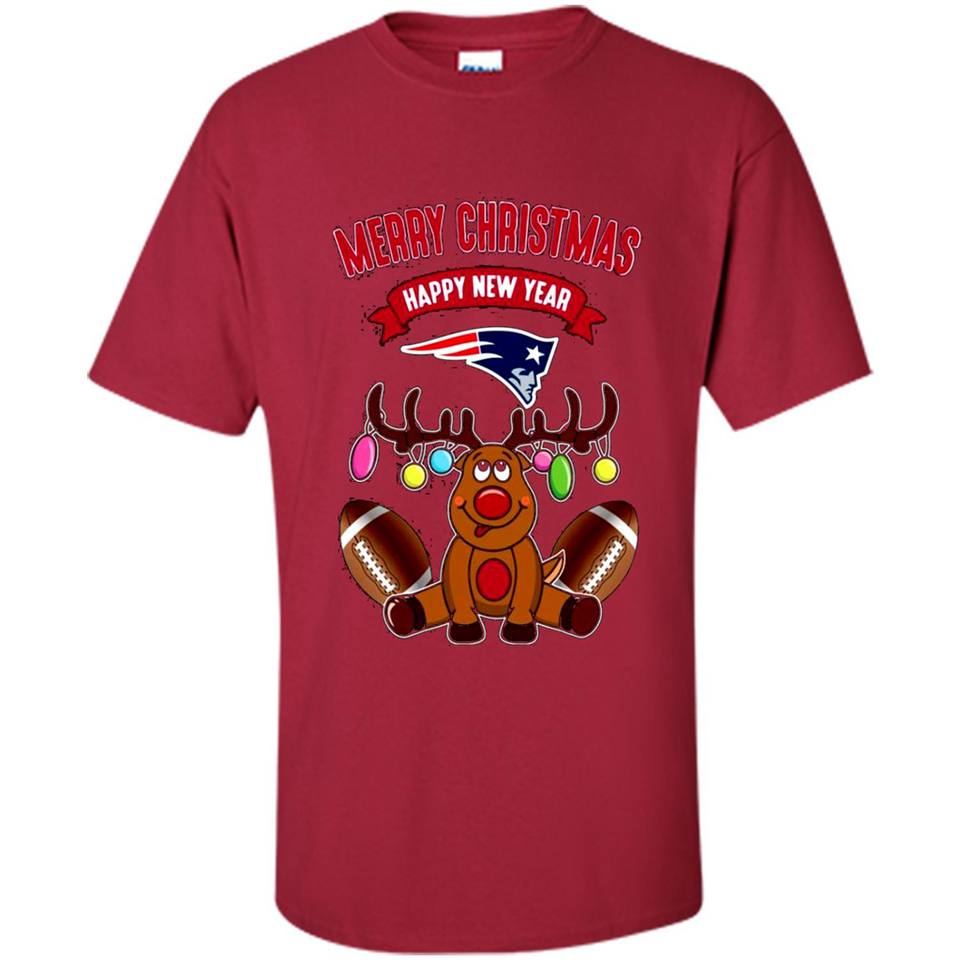 New England Patriots NFL Reindeer Funny Merry Christmas And Happy New Year