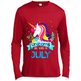 Unicorns are born in July Birthday Rainbow Gift Ladies Custom