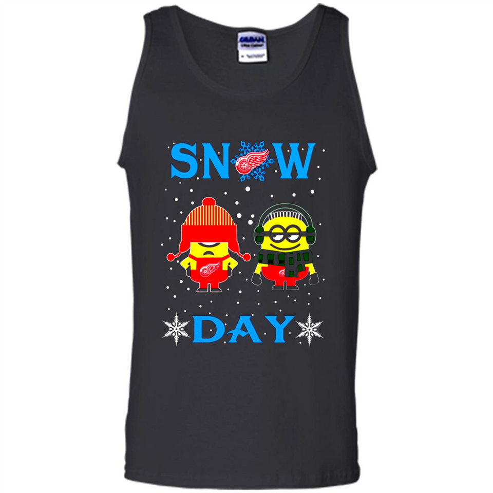 Snow Day Shirt For Detroit Red Wings Vs Minion Fans pingpong