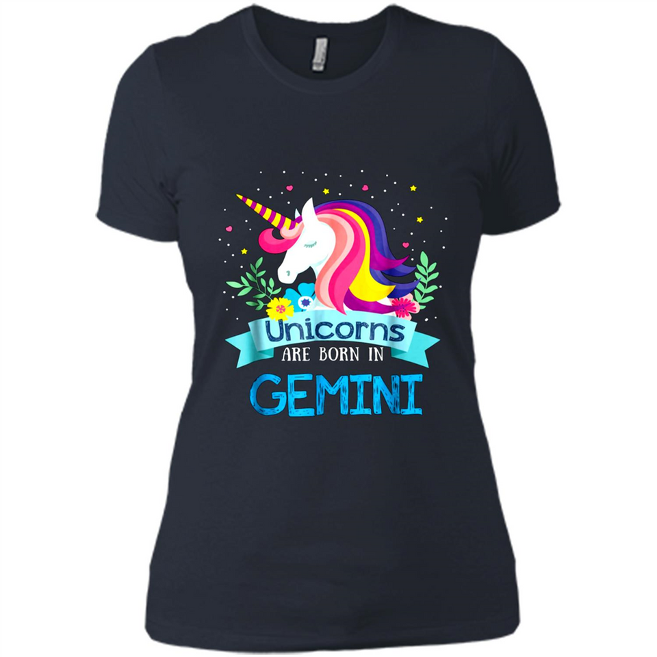 Unicorns are born in Gemini Birthday Rainbow Gift Custom Ultra Cotton
