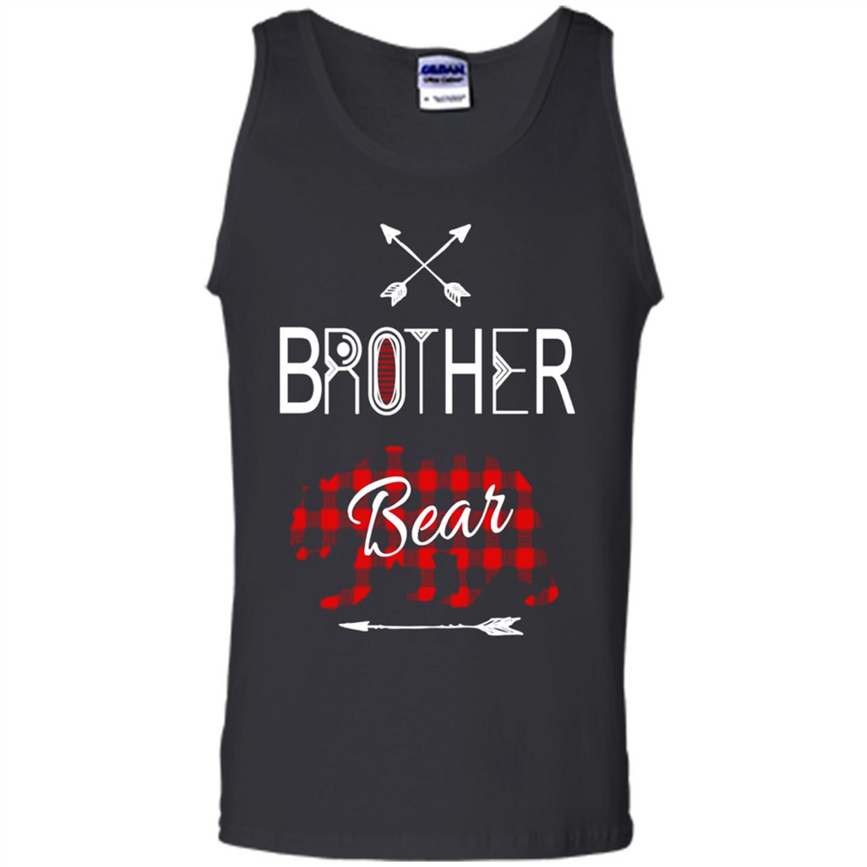 Brother Shirt Buffalo Plaid Family Camping Bear Tee - Tank Top