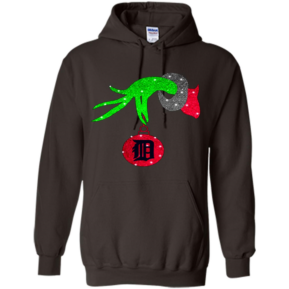 GRINCH HAND HOLDING DETROIT TIGERS GLITTER CHRISTMAS PINGPONG