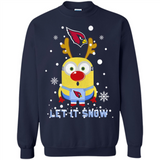 Minion Arizona Cardinals Ugly Christmas Sweater Let it Snow - Sweatshirt