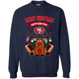 San Francisco 49ers NFL Reindeer Funny Merry Christmas And Happy New Year
