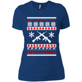 Rifle I Want Rifle Guns For Christmas ugly - Ladies' Boyfriend T-Shirt