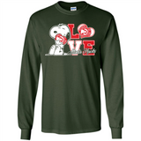 Snoopy loves NBA Atlanta Hawks - Long Sleeve T-Shirt