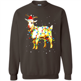 Christmas Lights Goat Wearing Santa Hat T-Shirt - Sweatshirt