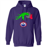 GRINCH HAND HOLDING EDMONTON OILERS GLITTER CHRISTMAS PINGPONG