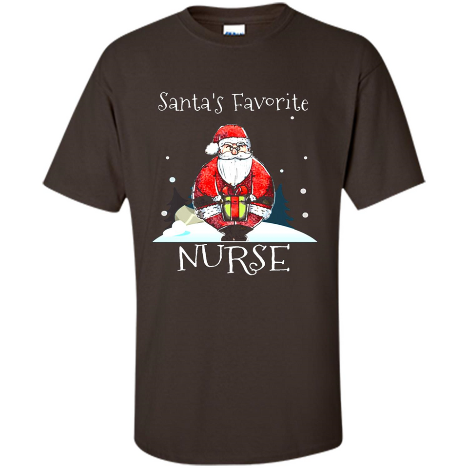 Funny Christmas Nurse Shirt, Santa_s Favorite Nurse - Shirt