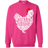Chicken Christmas T Shirt Merry Chickmas Santa Claus Gifts - Sweatshirt