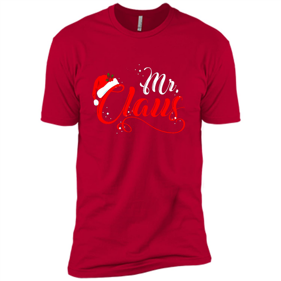 Mr. Claus Santa Claus Merry Xmas T-Shirt - Premium Short Sleeve T-Shirt