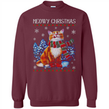 Christmas Ugly Sweater Cat With Christmas Meowy Chritstmas - Sweatshirt