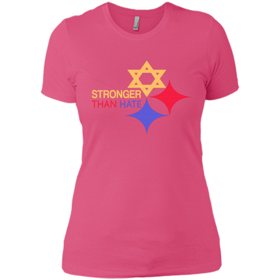 Pittsburgh Stronger Than Hate - Ladies' Boyfriend T-Shirt