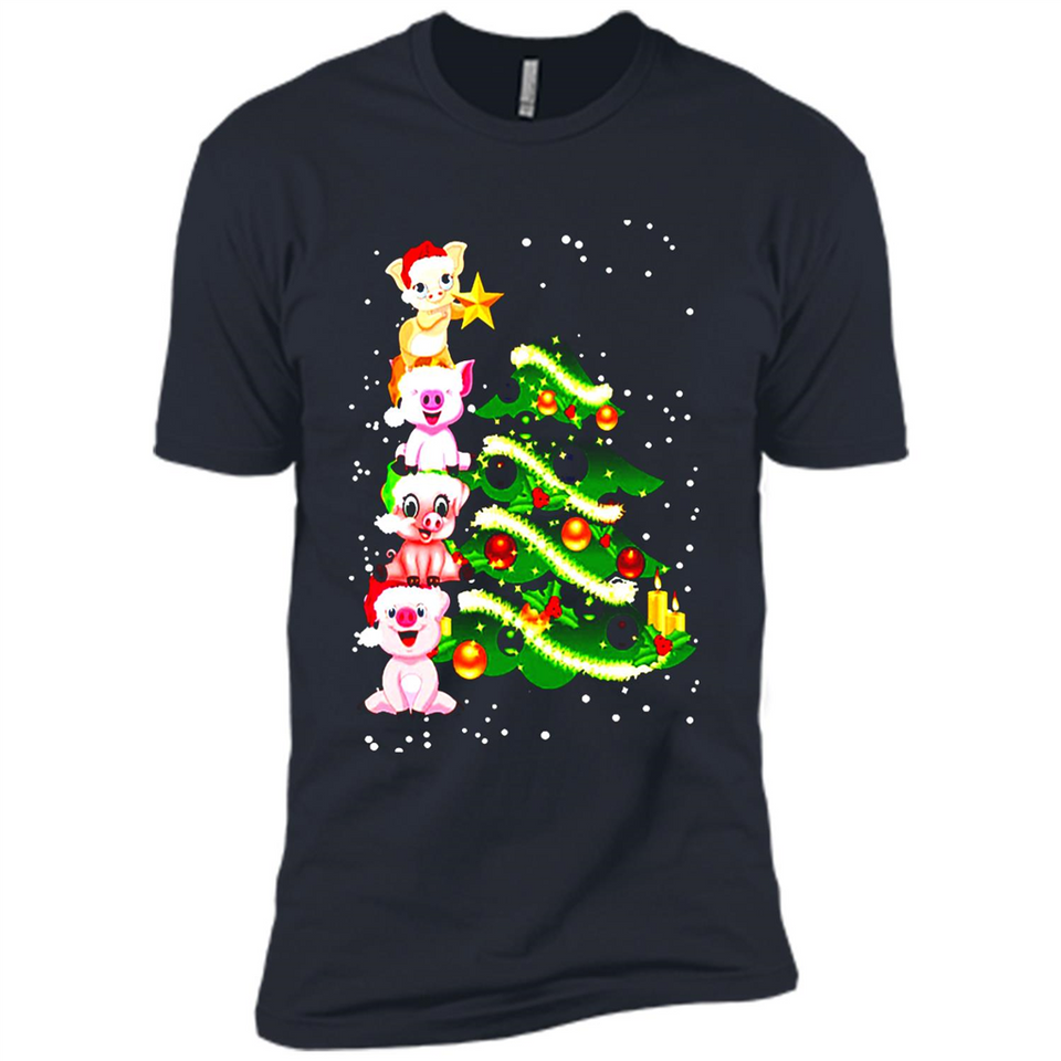 Pigs Christmas T Shirt PINGPONG - Premium Short Sleeve T-Shirt