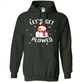 Let's Get Plowed Funny Christmas Snowman - Hoodie