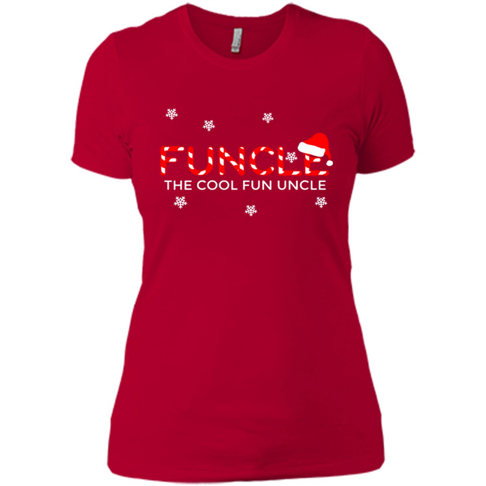 Mens Christmas Funcle The Cool Fun Uncle Definition Xmas - Ladies' Boyfriend T-Shirt
