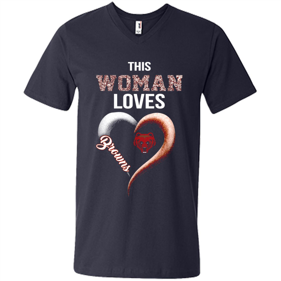 This Woman love Browns NFL football team - Men's V-Neck