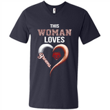 This Woman love Browns NFL football team - Men's V-Neck