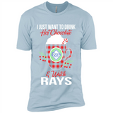 I Just Want To Drink Hot Chocolate & Watch Tampa Bay Rays Ugly Christmas Sweater PINGPONG