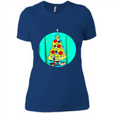 Funny Pizza Ugly Christmas Sweater Xmas Pizza Tree - Ladies' Boyfriend T-Shirt