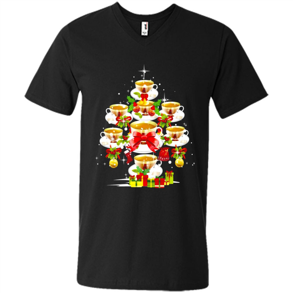 Tea Christmas Tree T-shirt Funny Tea Xmas Gift