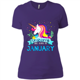 Unicorns are born in January Birthday Rainbow Gift Custom Ultra Cotton