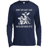 Sorry For What I Said When We Were Working Cattle