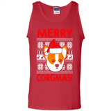 Funny Christmas Santa Corgi Dog Merry Corgmas - Tank Top