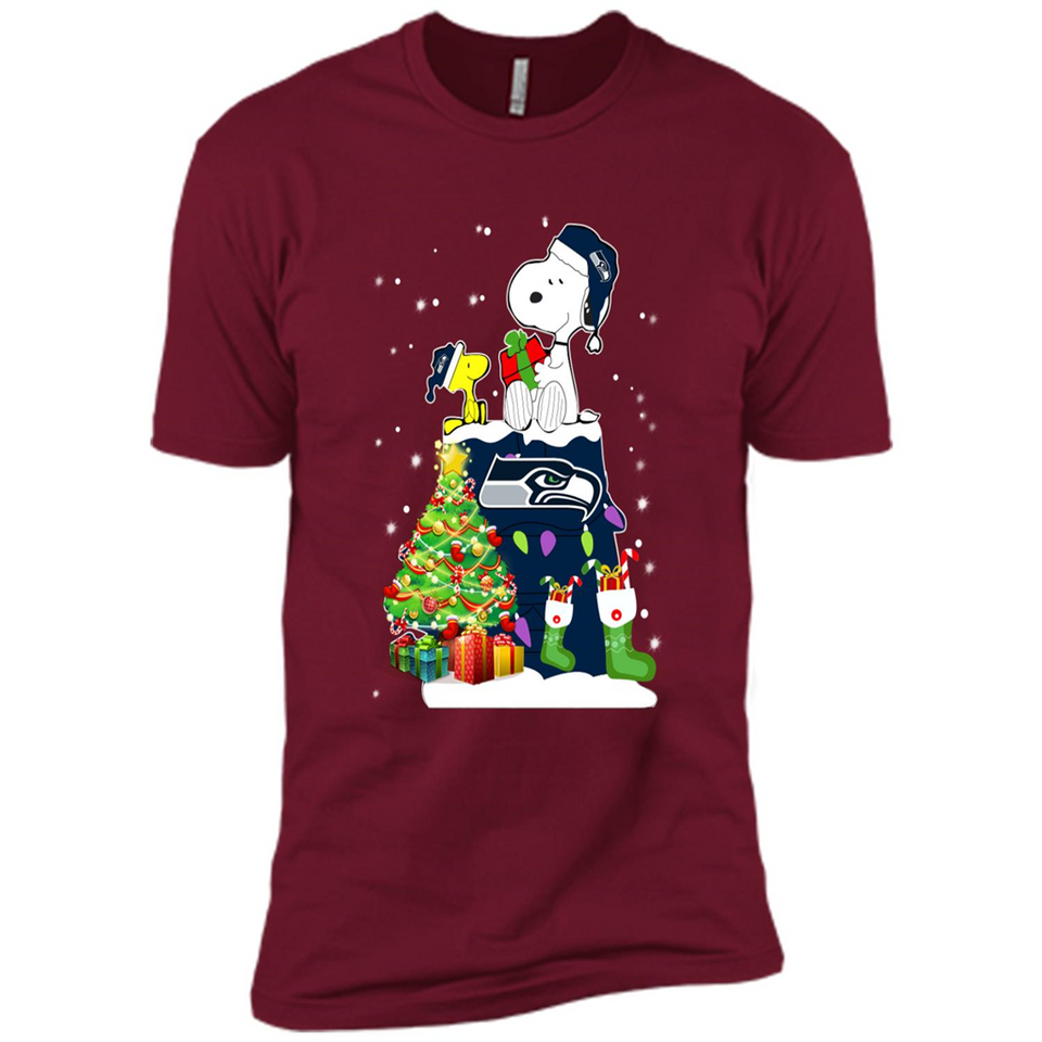 SEATTLE SEAHAWKS SNOOPY & WOODSTOCK CHRISTMAS