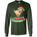 Christmas Merry Goatmas Goat Shirt Santa Hat - Long Sleeve T-Shirt