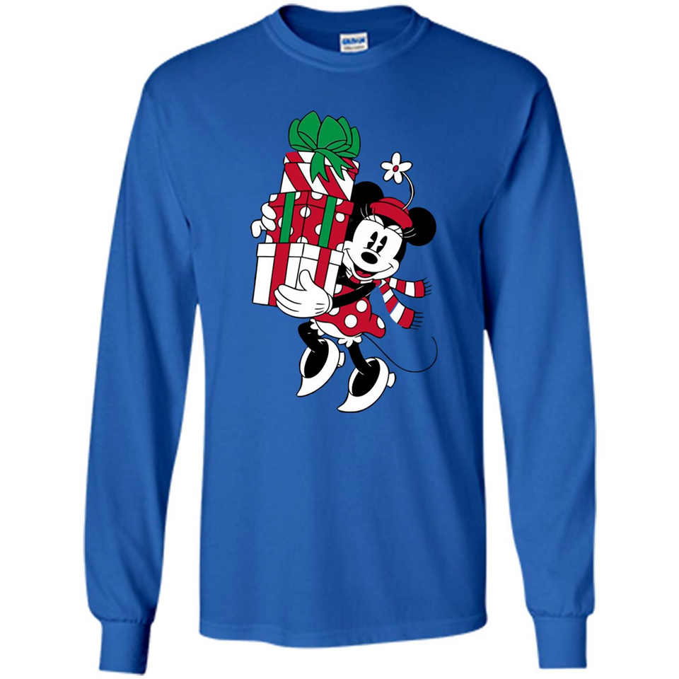 Disney Minnie Mouse Christmas Gift Sweatshirt - Long Sleeve T-Shirt