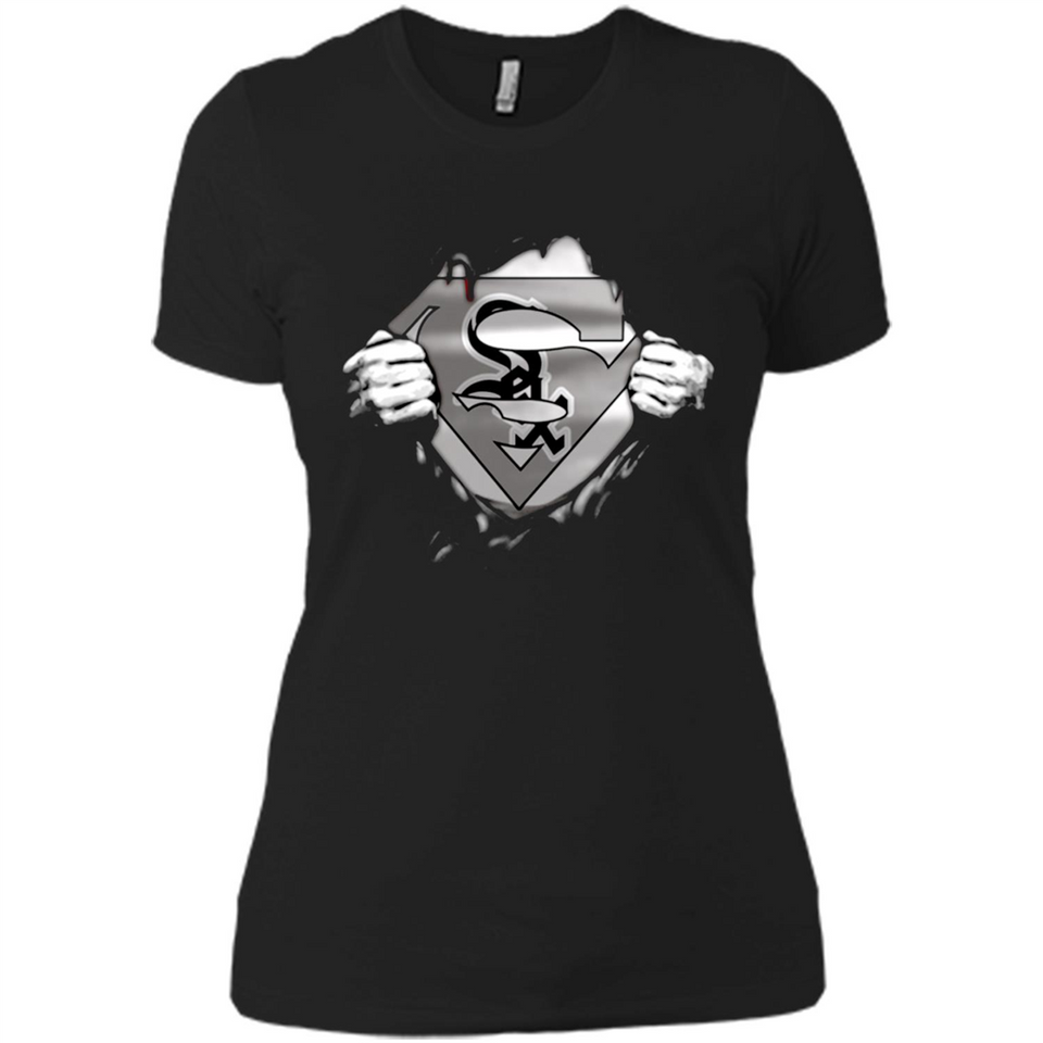 Chicago White Sox And Superman Fans - Ladies' Boyfriend T-Shirt