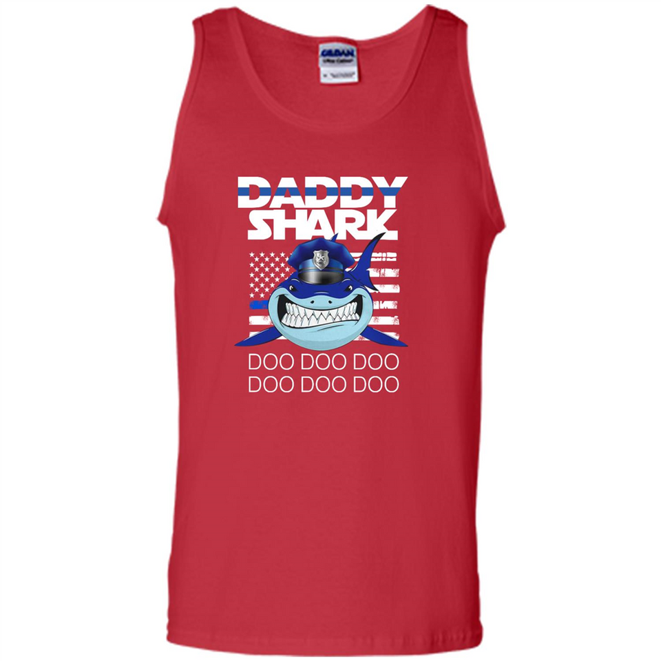 Police Daddy Shark Blue Line Tee
