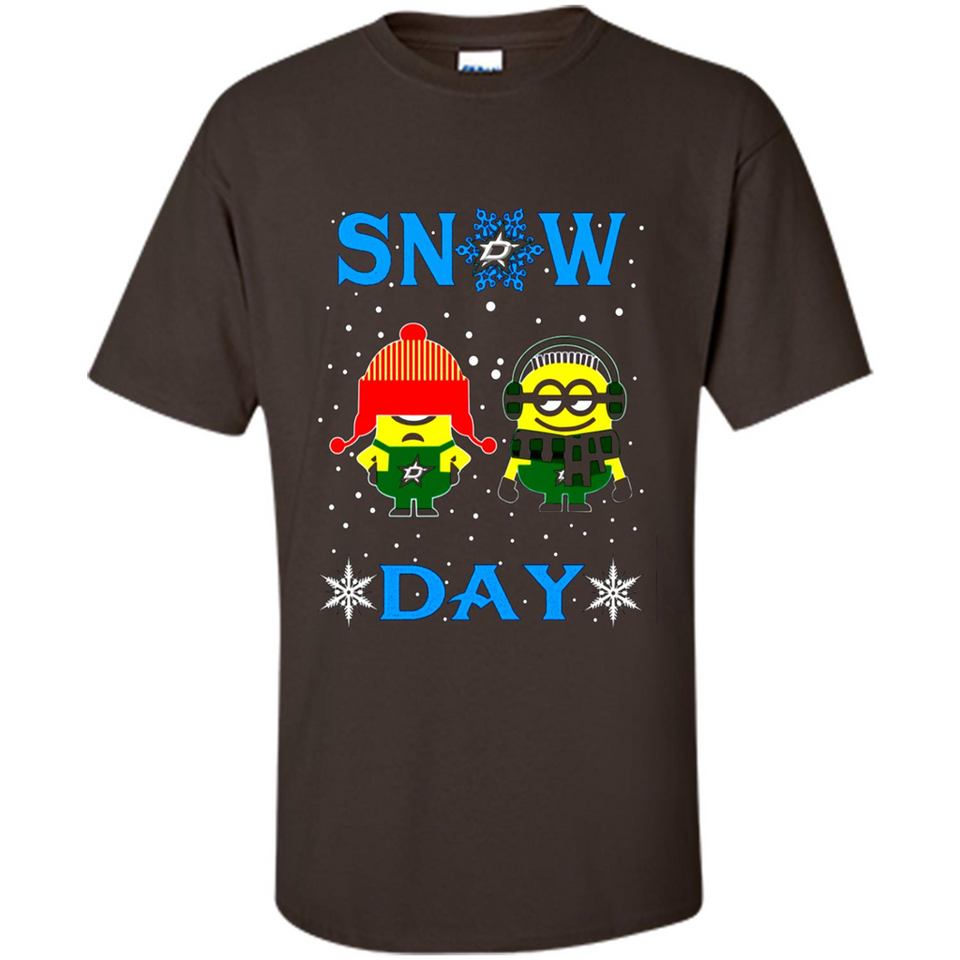 Snow Day Shirt For Dallas Stars Vs Minion Fans pingpong