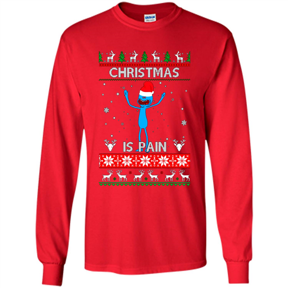 Mr Meeseeks Christmas Is Pain – Rick and Morty Christmas Sweater PINGPONG