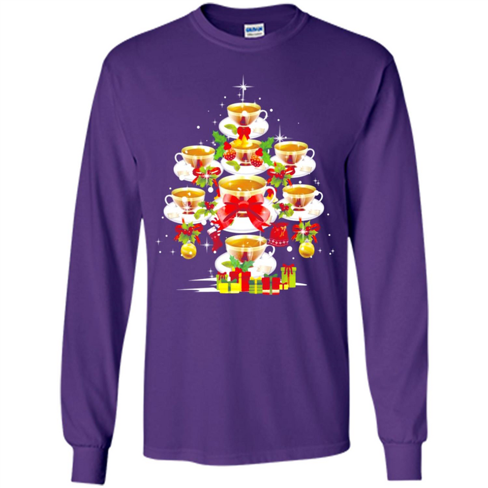 Tea Christmas Tree T-shirt Funny Tea Xmas Gift