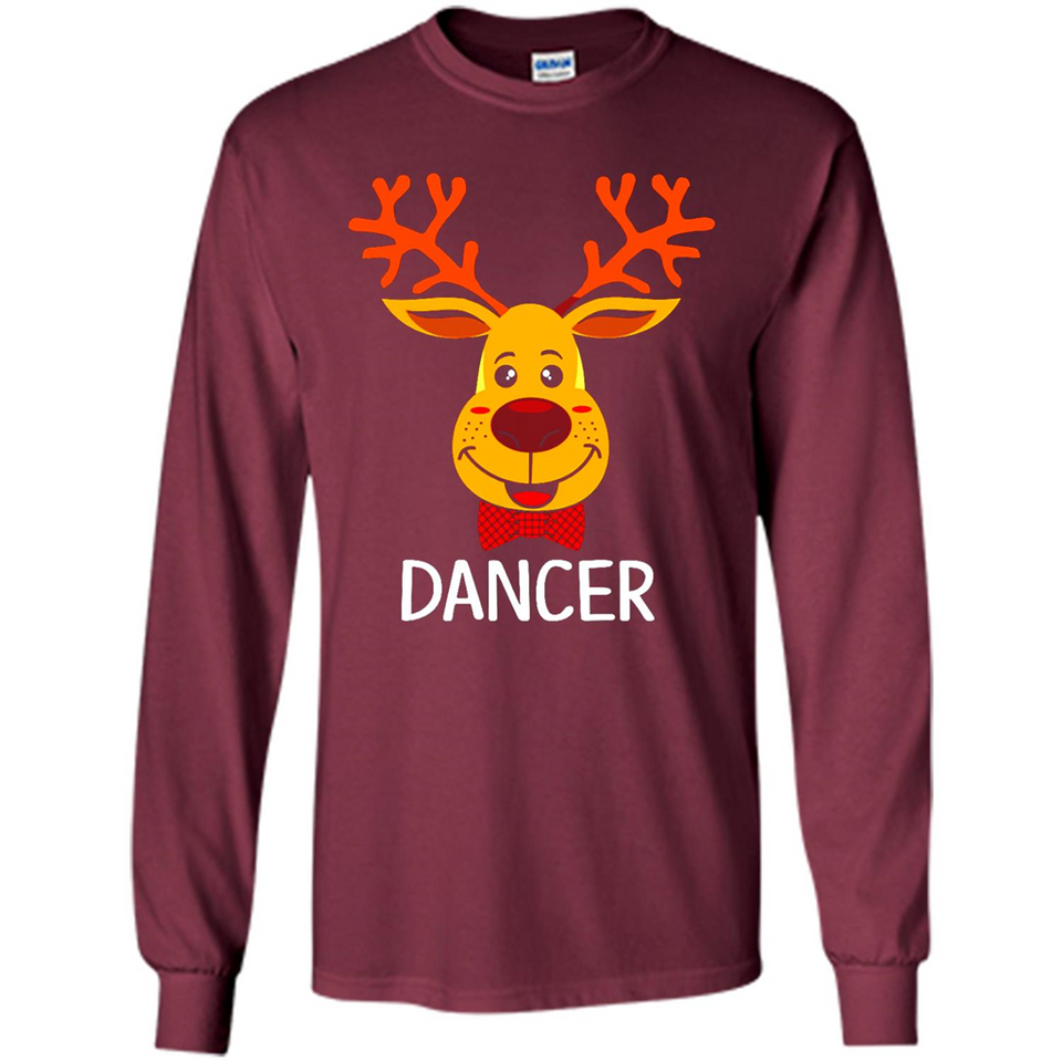 Dancer Santa Claus Funny Xmas Holiday T-Shirt - Long Sleeve T-Shirt